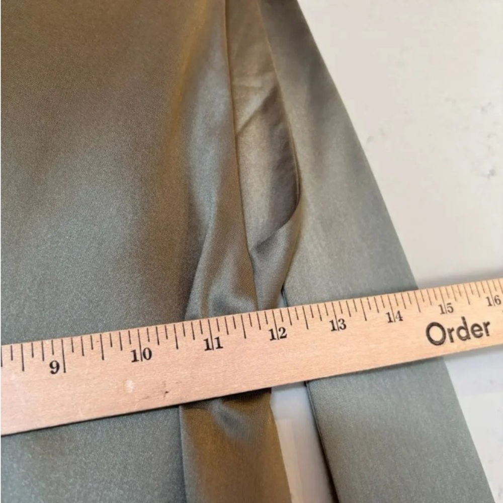 SAU LEE REVOVLE Priscilla Gown in Olive Green Draped Open Back - Picture 8 of 11